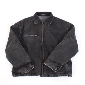 Vintage Denim Work Jacket - Cotton Lined